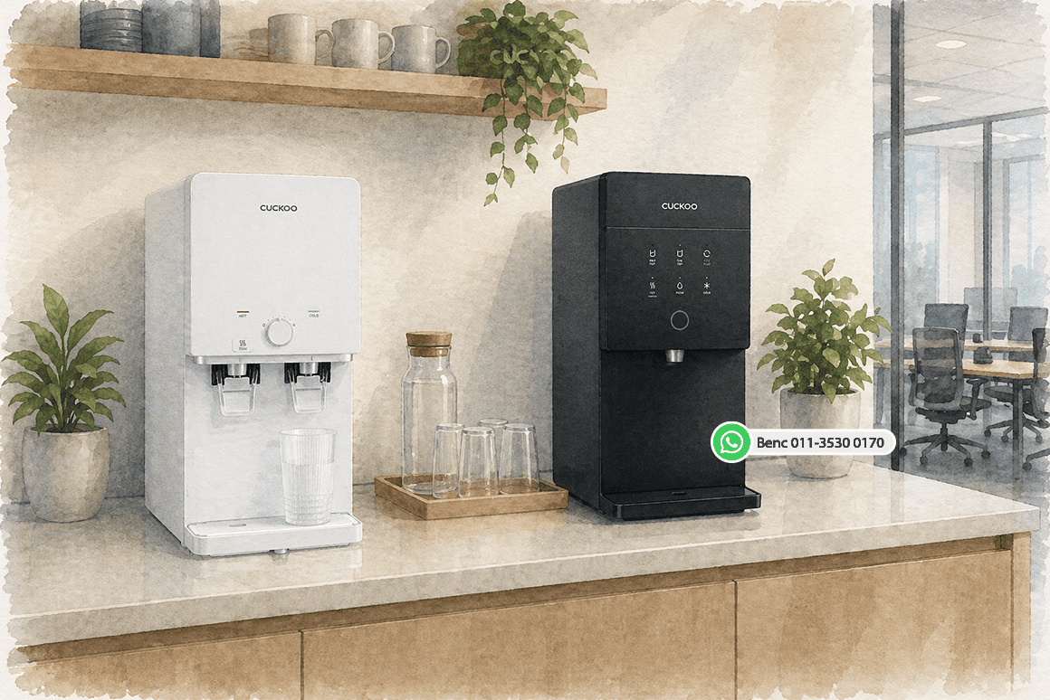 CUCKOO King Top 2 and Xcel 2 office water purifier comparison